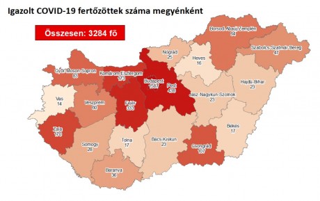 3284 főre nőtt a beazonosított fertőzöttek száma